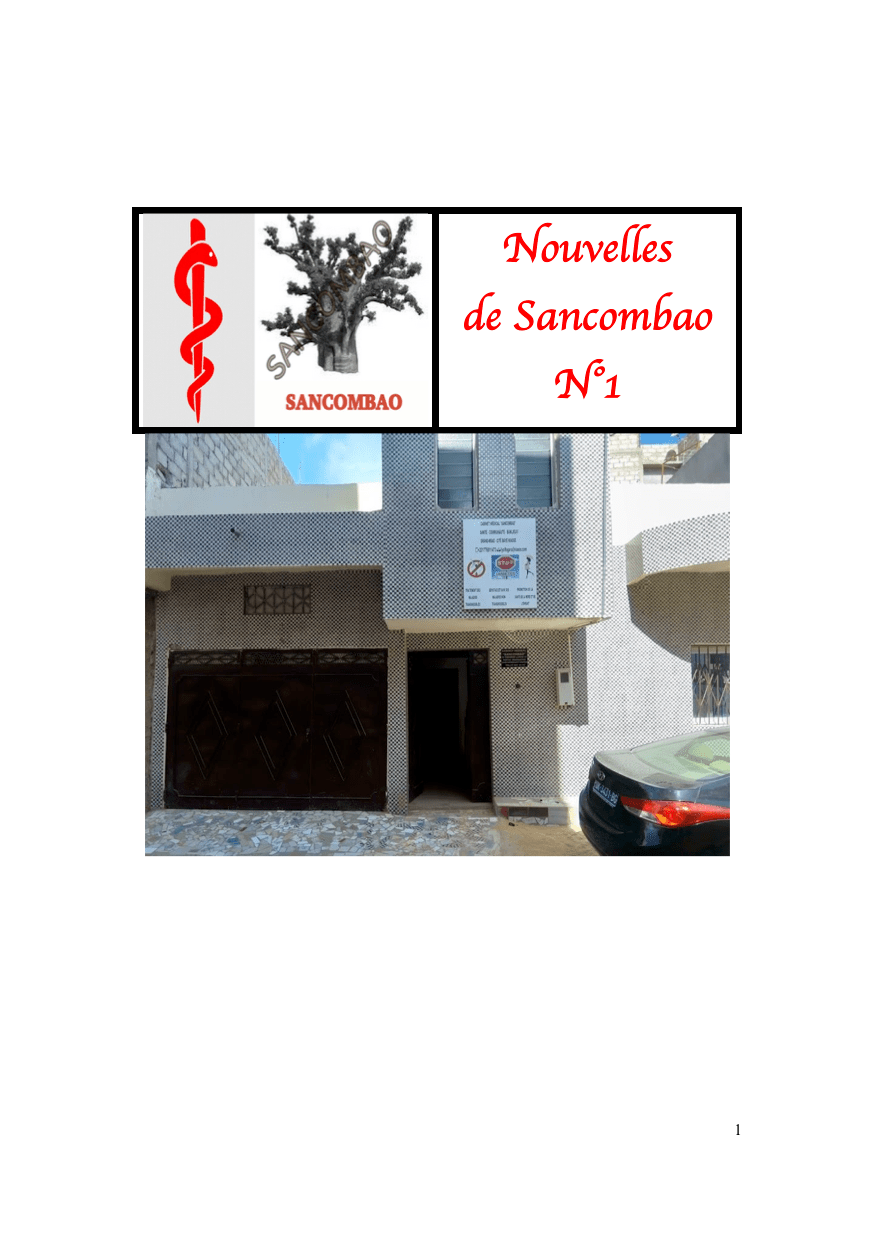 PARUTION DU PREMIER NUMÉRO DES &laquo;&nbsp;NOUVELLES DE SANCOMBAO&nbsp;&raquo;