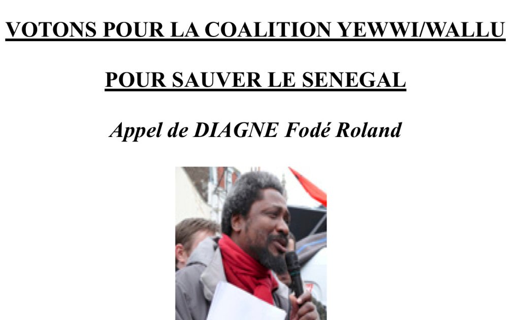 LA DIASPORA SÉNÉGALAISE DEVRAIT VOTER&nbsp;YEWWI/WALLU